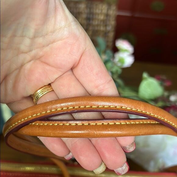 Dooney & Bourke Red Tote with Leather Handles material is suede - Picture 5 of 17